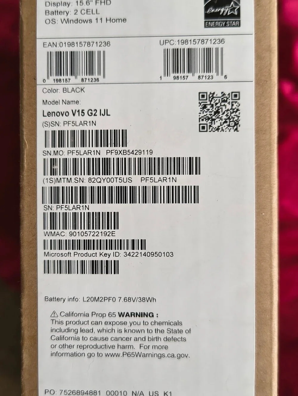 Lenovo laptop featuring